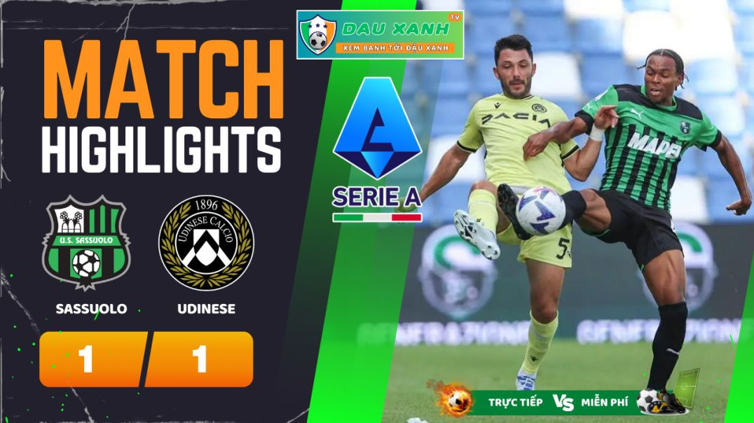 ⁣Highlights Sassuolo vs Udinese 20h00, ngày 01-04-2024