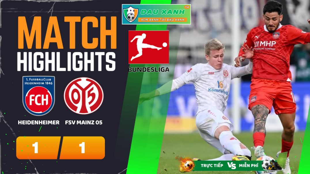 ⁣Highlights Heidenheimer vs FSV Mainz 05 00h30, ngày 06-05-2024